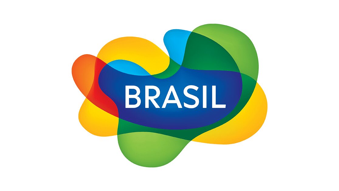 Marca Brasil sobre fundo branco
